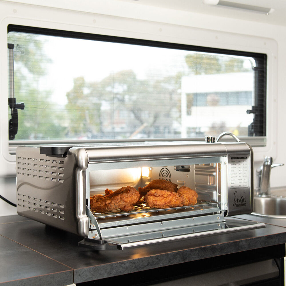 KITCHEN COUTURE 9 IN 1 SENSEI STAINLESS STEEL AIR FRYER OVEN AND GRILL 17L