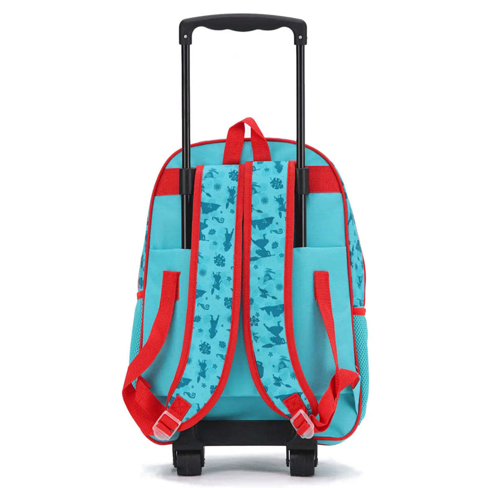 Disney Moana Kids 17" Wheeled Backpack with 3D Front Panel - Blue