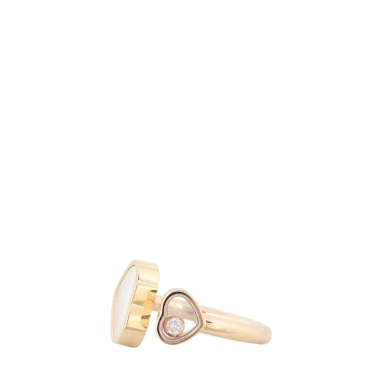 Chopard Happy Hearts Diamond Mother of Pearl 18k Rose Gold Ring