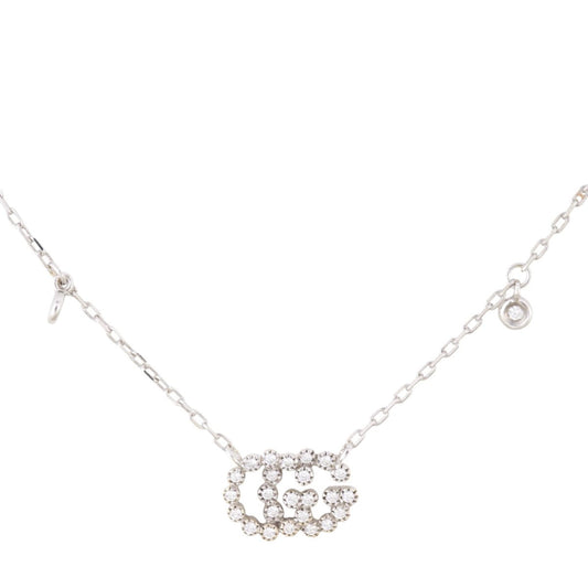 Gucci GG Running 18k White Gold Diamond Necklace