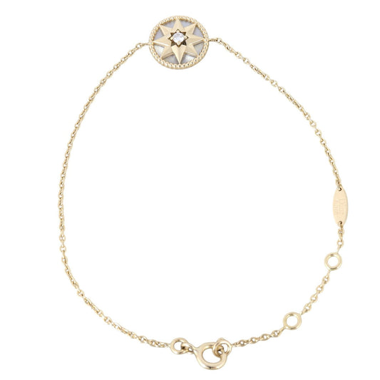 Dior Rose Des Vents Diamond Mother of Pearl 18k Yellow Gold Bracelet