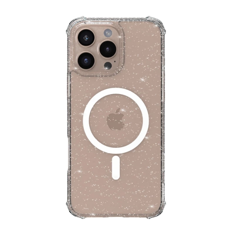 X-One Dropguard Pro Impact Protection Case for iPhone 16 Plus - Glitter Clear