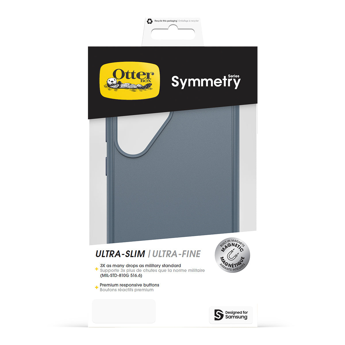 OtterBox Symmetry Phone Case for Samsung Galaxy S25 Ultra with MagSafe (Blue)