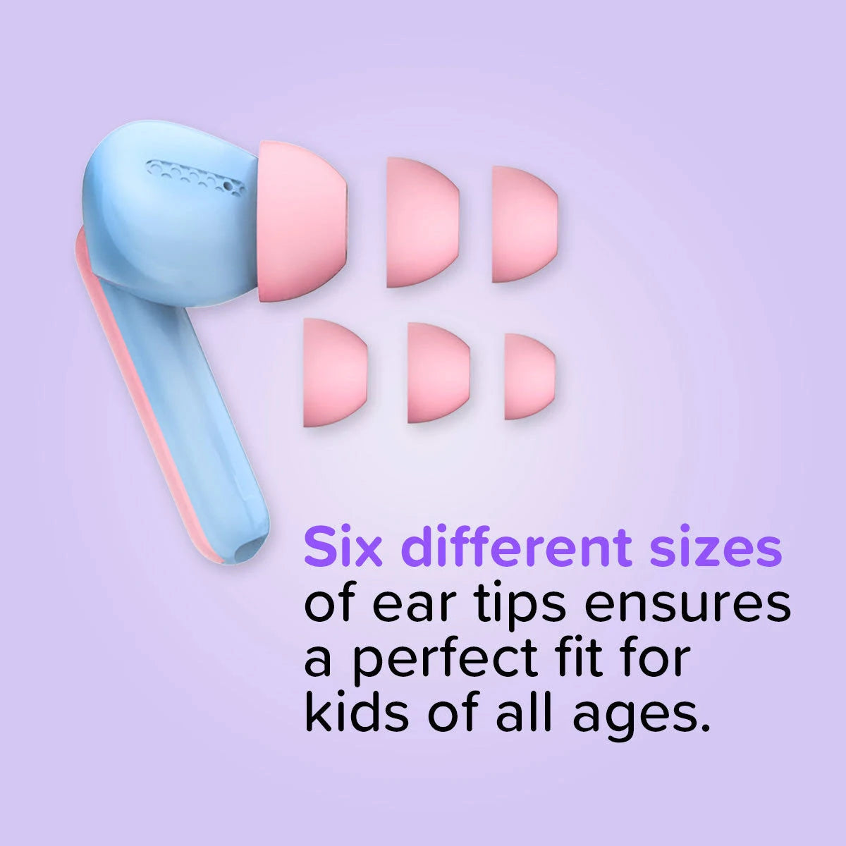 myFirst CareBuds Kids TWS Earbuds (Cotton Candy Mix)