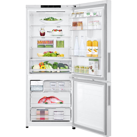 LG GB-455WL 420L Bottom Mount Fridge (White)