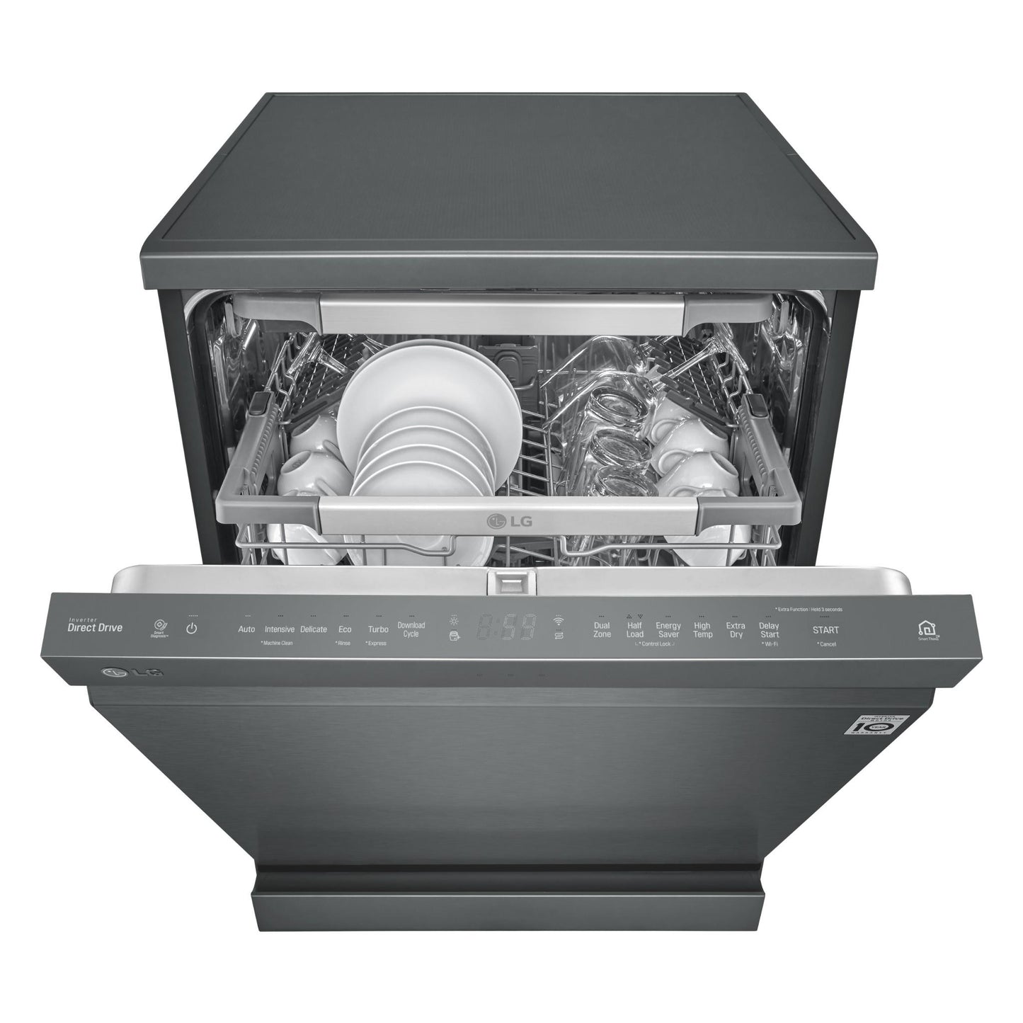 LG XD3A15MB QuadWash 15-Place Setting Freestanding Dishwasher (Matte Black)