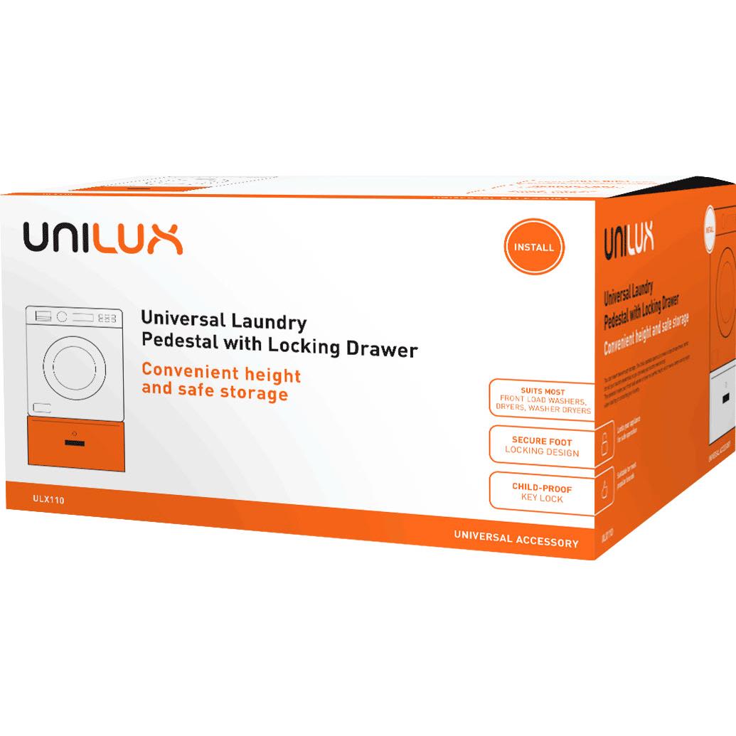 Unilux ULX110 Universal Laundry Pedestal with Drawer and Lock