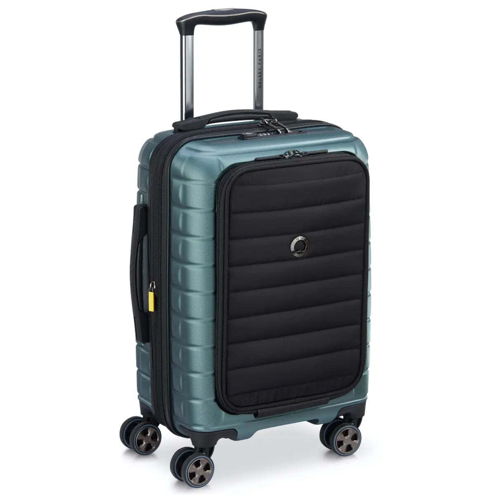 Delsey Shadow 5.0 - 55 cm 15" Laptop Front Loader Cabin Suitcase - Green