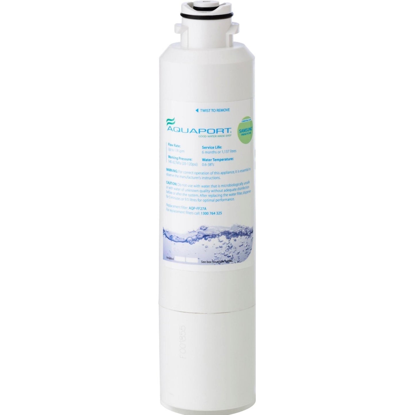 Aquaport AQPFF27A Replacement Water Filter for Samsung Fridges