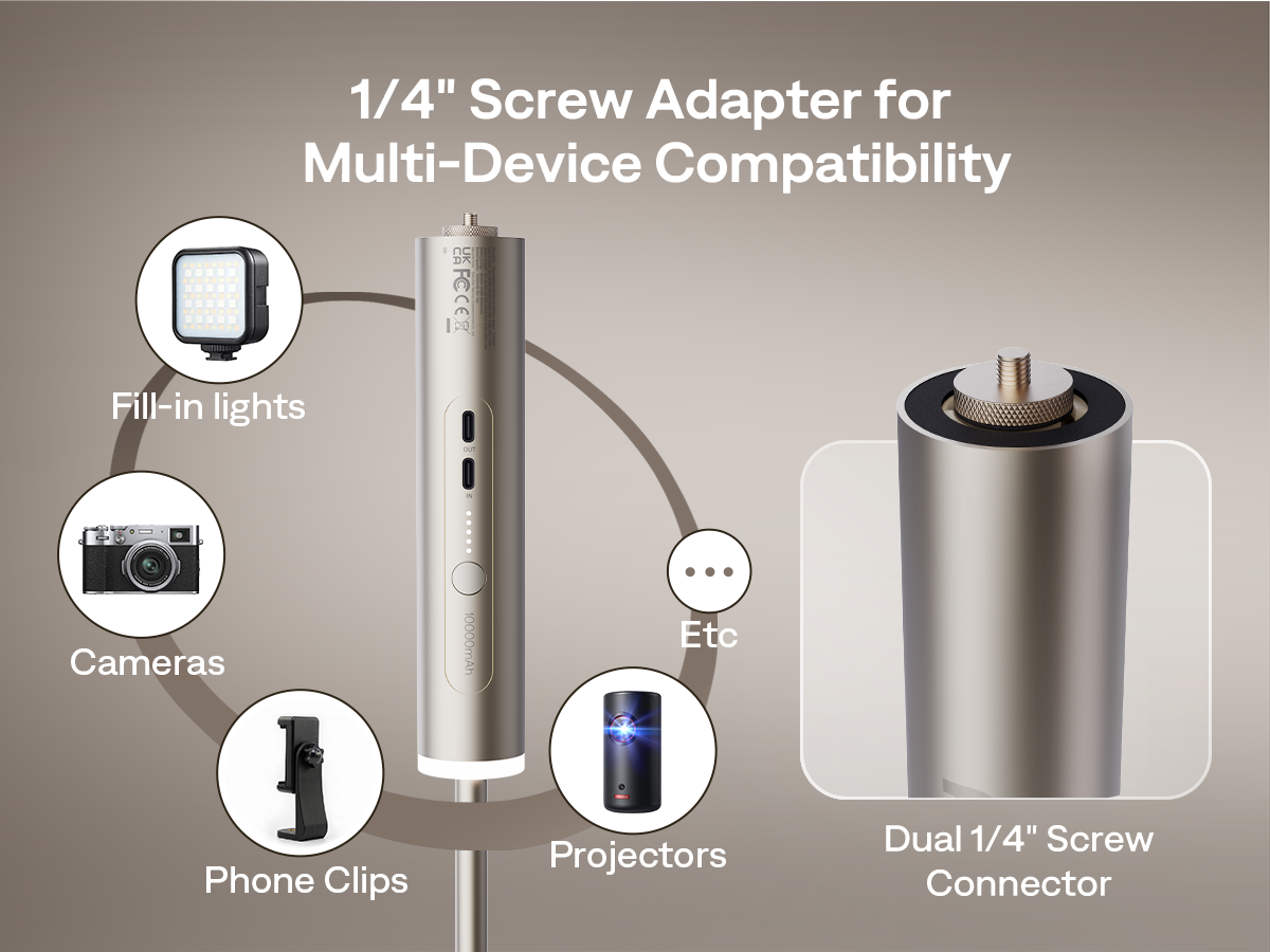 Aurzen Powerplay Magnetic Charging Stand 10,000mAh Grey for ZIP Porjector