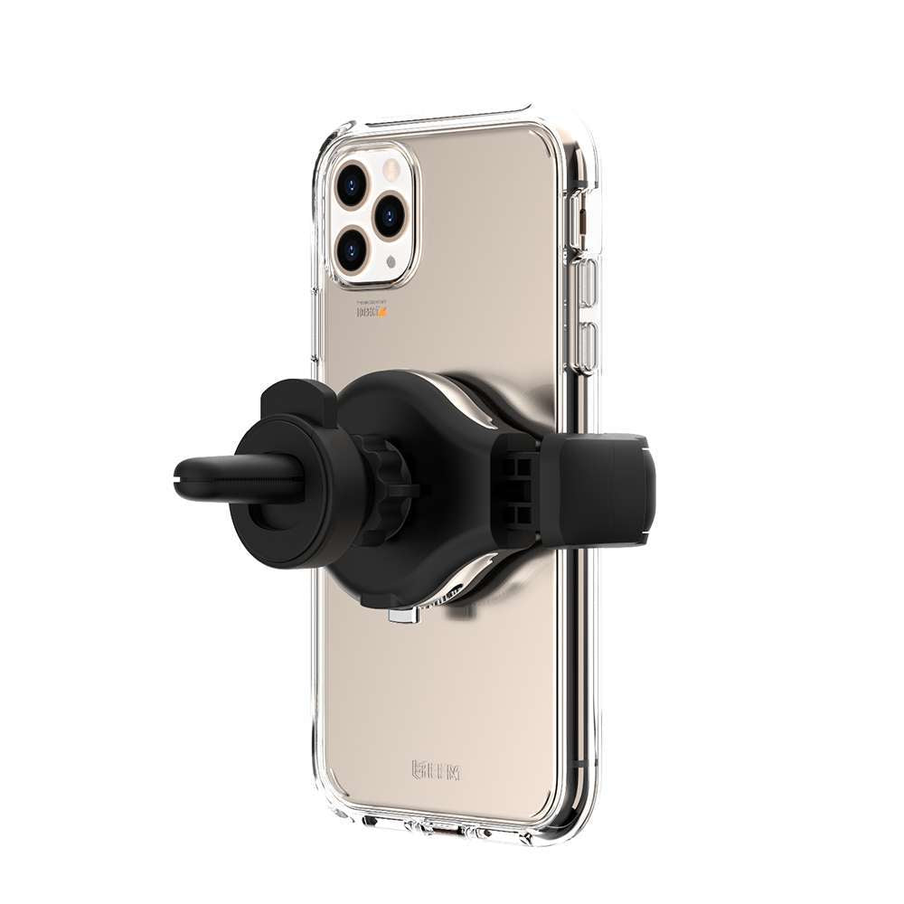 EFM 15W Vent Mount Wireless Charger with 18W Plug in Car Charger (Graphite)