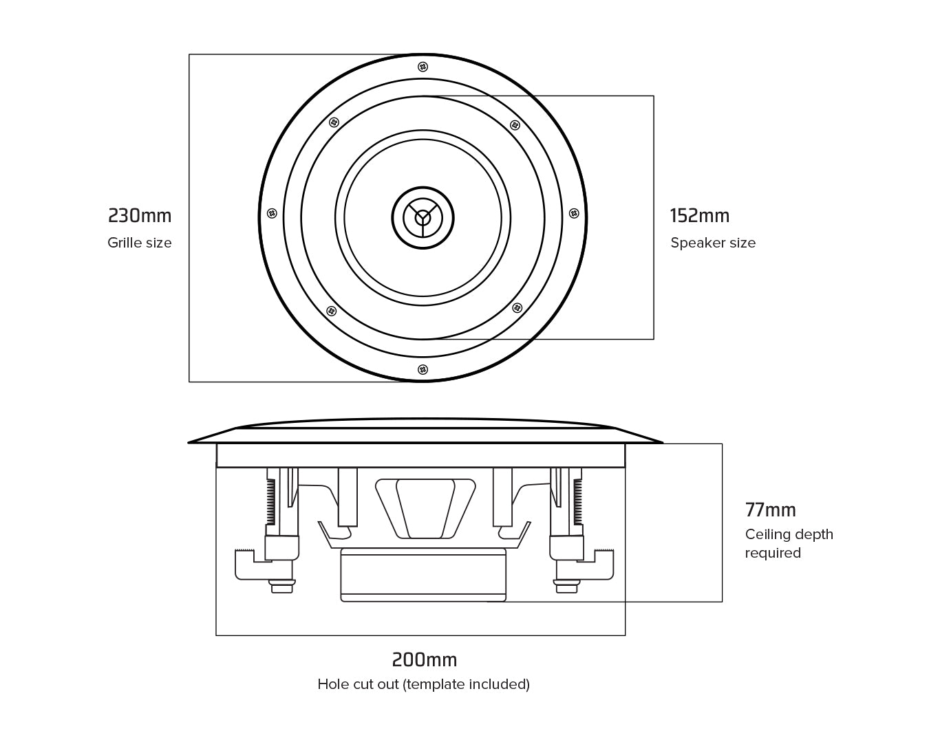 Weconic 6" 60W Ceiling Speakers