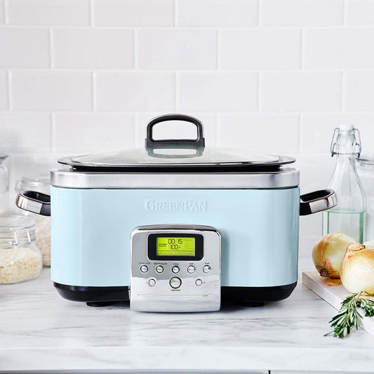 GreenPan Elite Blue Haze Electric Slow Cooker 230V 2200W Home Kitchen Cookware