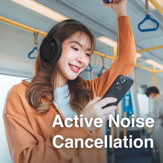 Laser Active Noise Cancelling Bluetooth Headphones (Black)