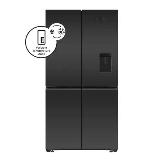 Fisher & Paykel RF605QZUVB1 538L French Door Fridge (Black Glass)