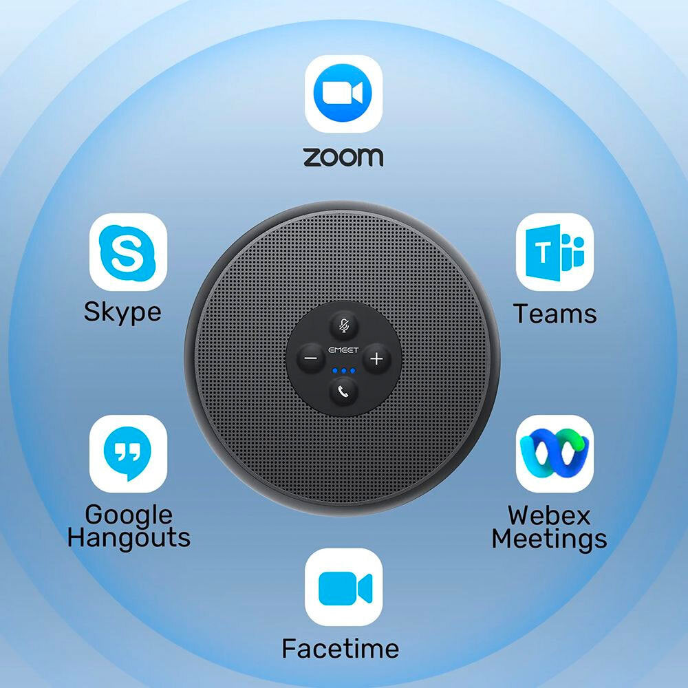 EMEET Portable OfficeCore M1A Zoom-Certified Plug-and-Play USB Speakerphone