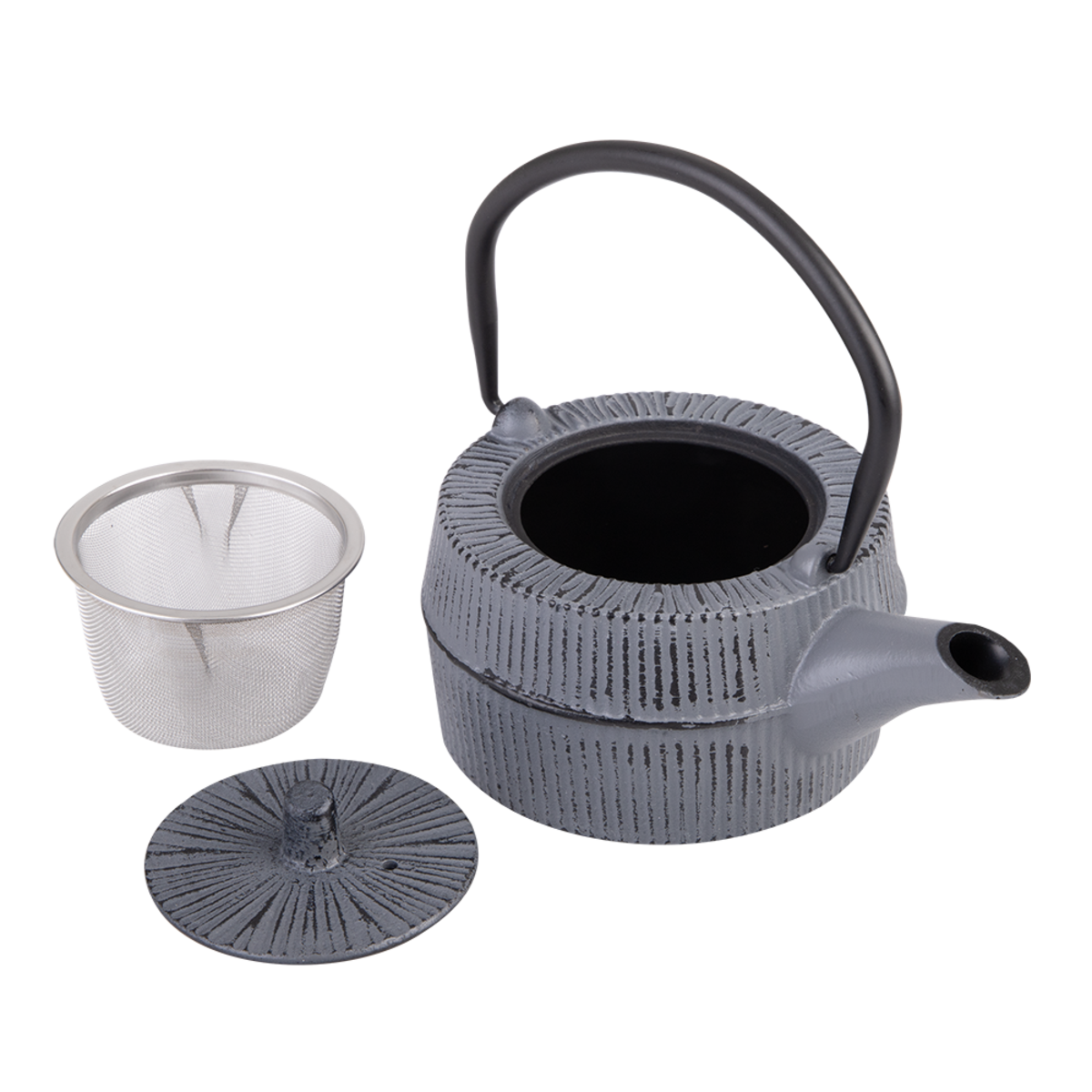 Teaology Cast Iron Teapot 350ml - Thatch Grey Black