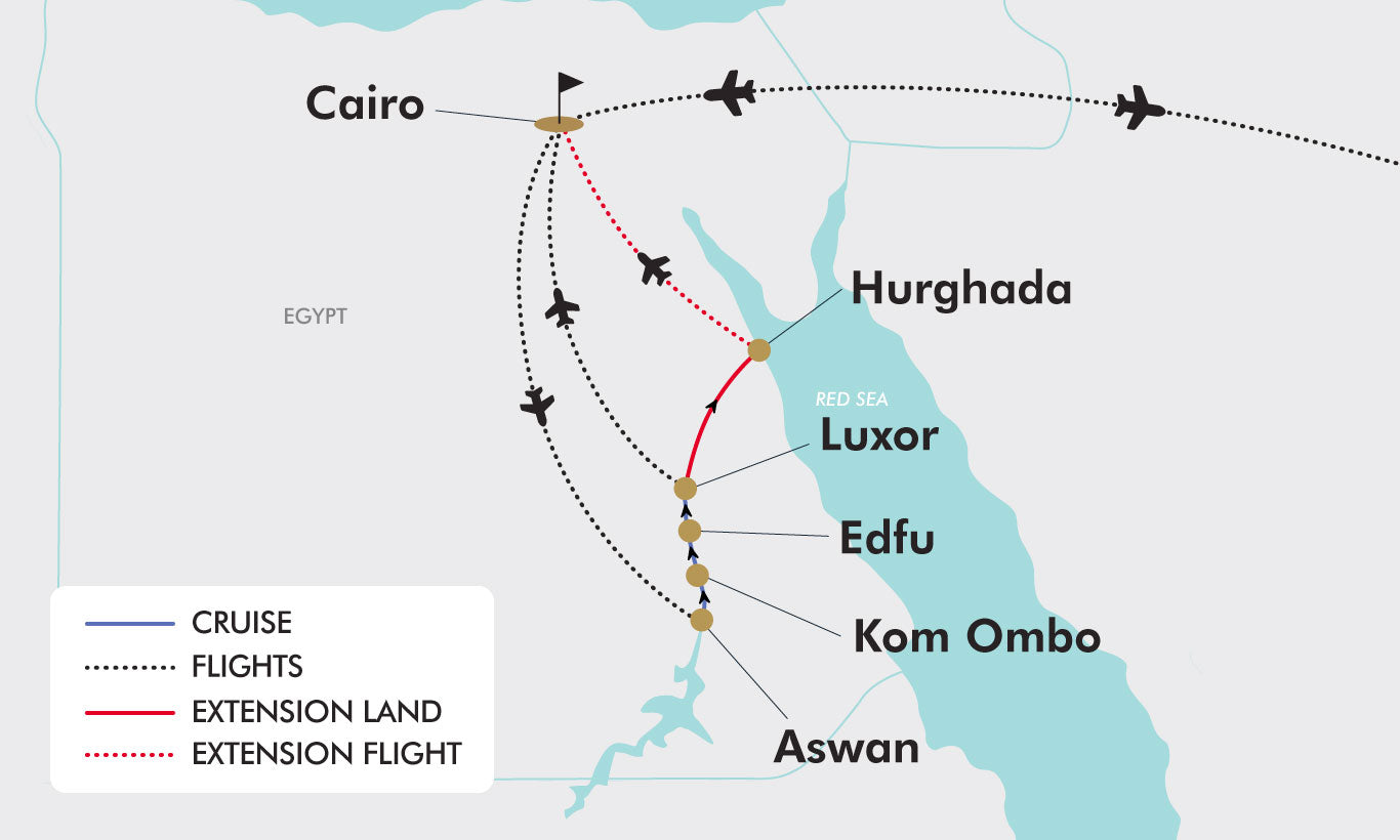 Unbeatable Egypt tour map