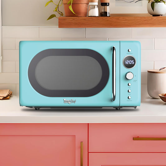 Total Chef Retro Microwave 20L Blue