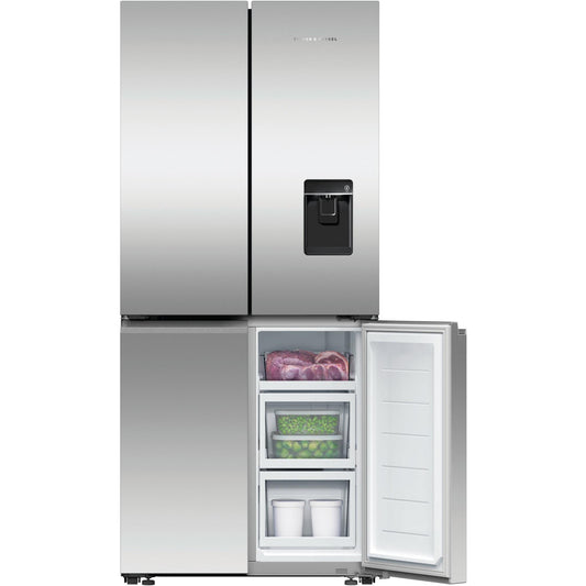 Fisher & Paykel RF500QNUX1 498L Quad Door Ice & Water Fridge (Stainless Steel)