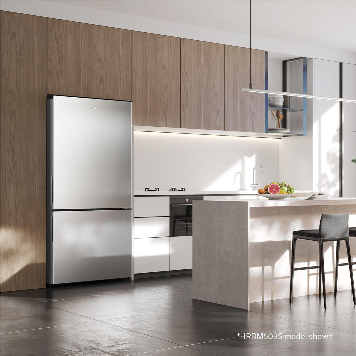 Hisense HRBM503S 503L PureFlat Bottom Mount Fridge (Stainless Steel)