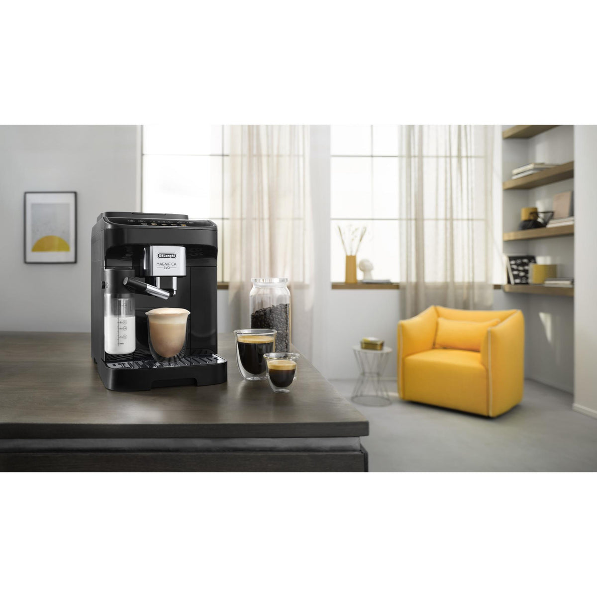 DeLonghi ECAM29062B Magnifica Evo Black Coffee Machine (Black)