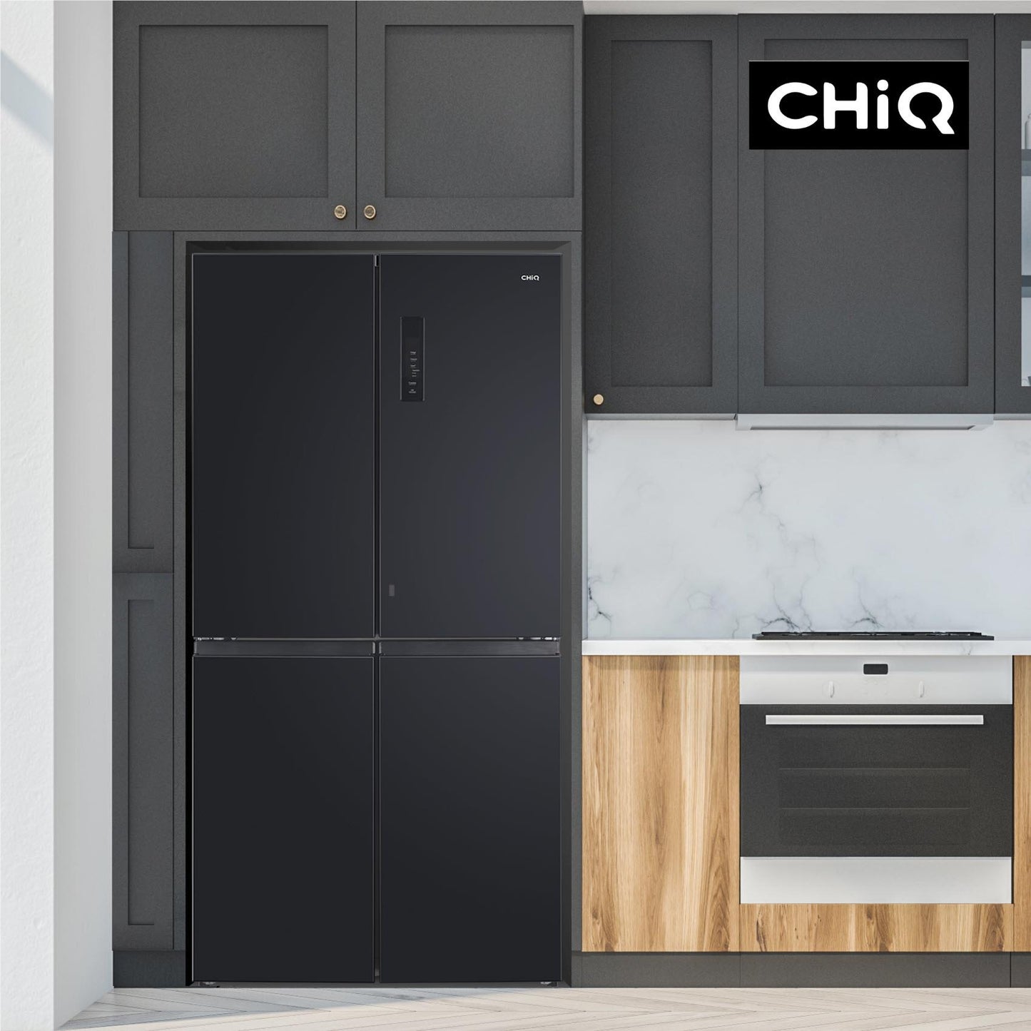 CHiQ CCD503NB 503L Quad Door Fridge (Black)