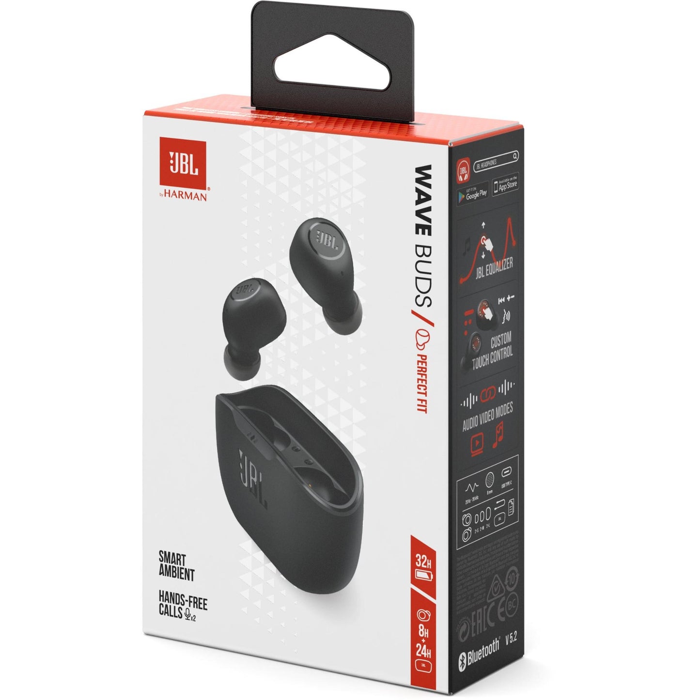 JBL Wave Buds True Wireless In-Ear Headphones (Black)