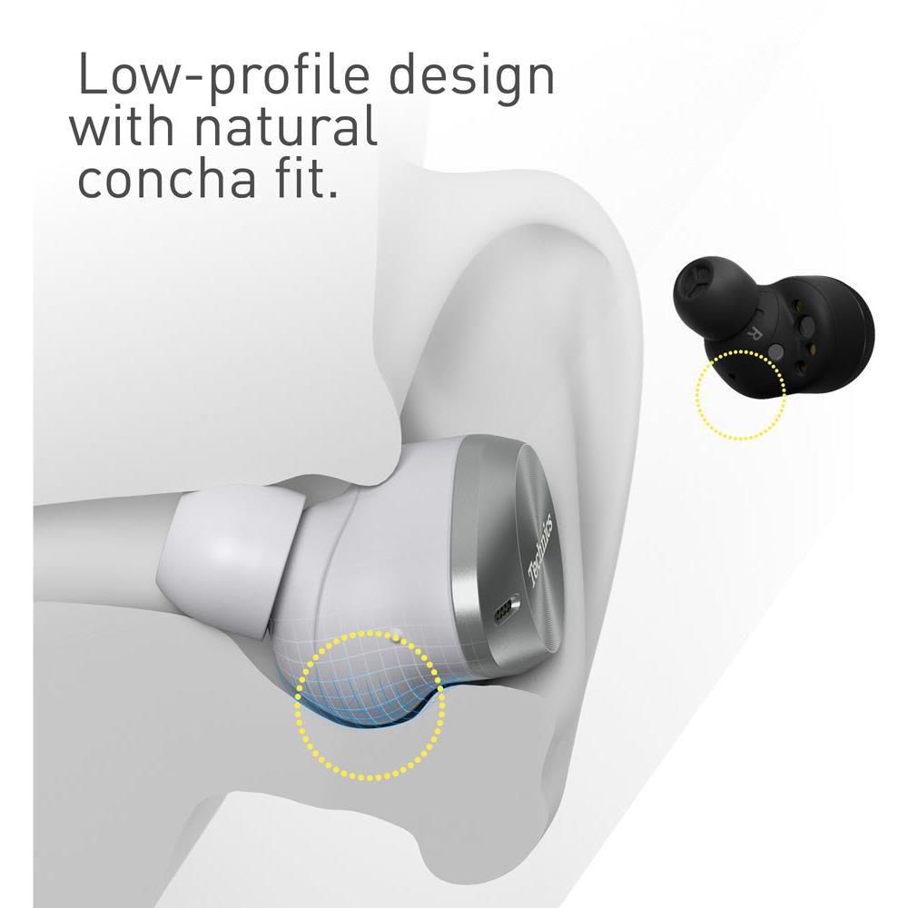 Technics AZ80 Premium True Wireless Noise Cancelling In-Ear Headphones (Silver)