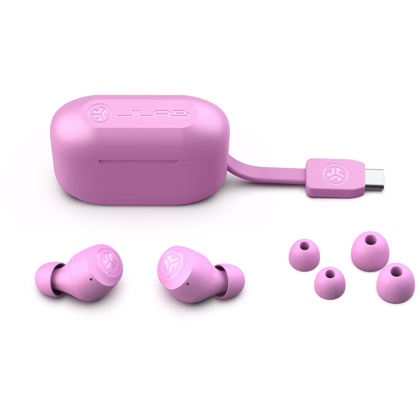 JLab Go Pop+ True Wireless Earbuds (Pink)