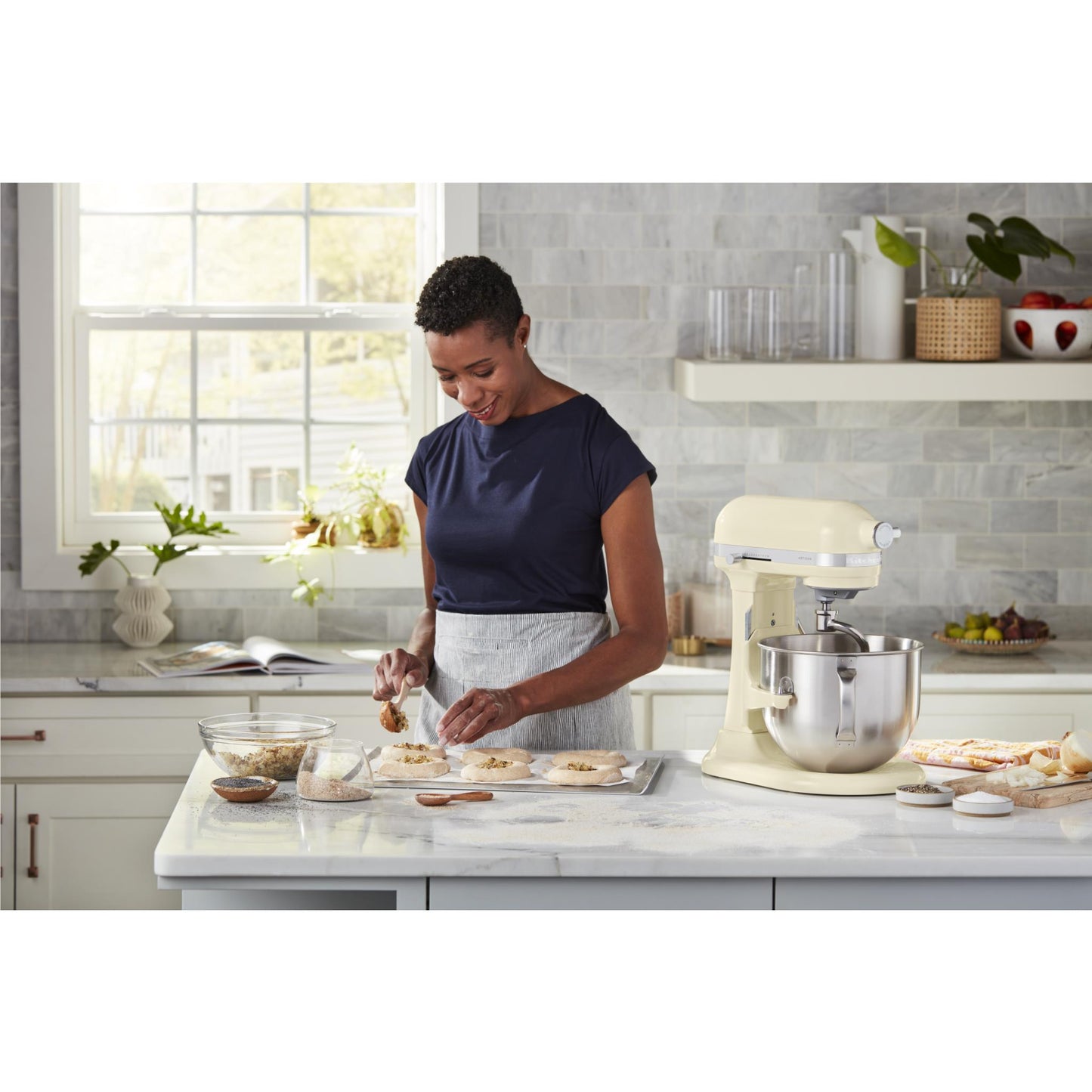 KitchenAid KSM70 6.6L Artisan Bowl Lift Mixer (Almond)