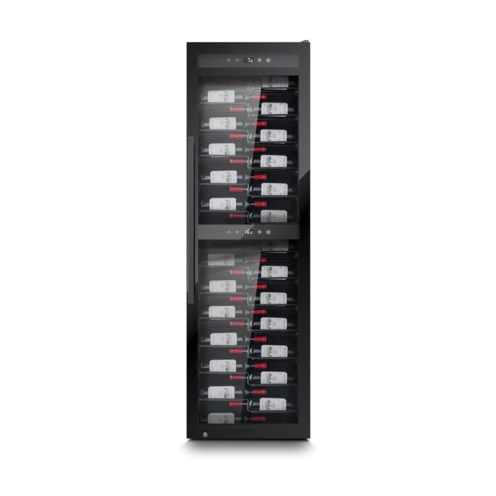 Caso 141 Bottle Presentation Style Lockable Wine Fridge With UV Glass Silver