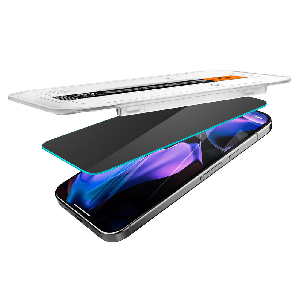 Spigen Google Pixel 10 Pro XL GLAS.tR EZ Fit Privacy 2PCS Glass Screen Protector - Black