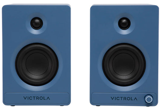 Victrola Tempo Bookshelf Speakers - Blue