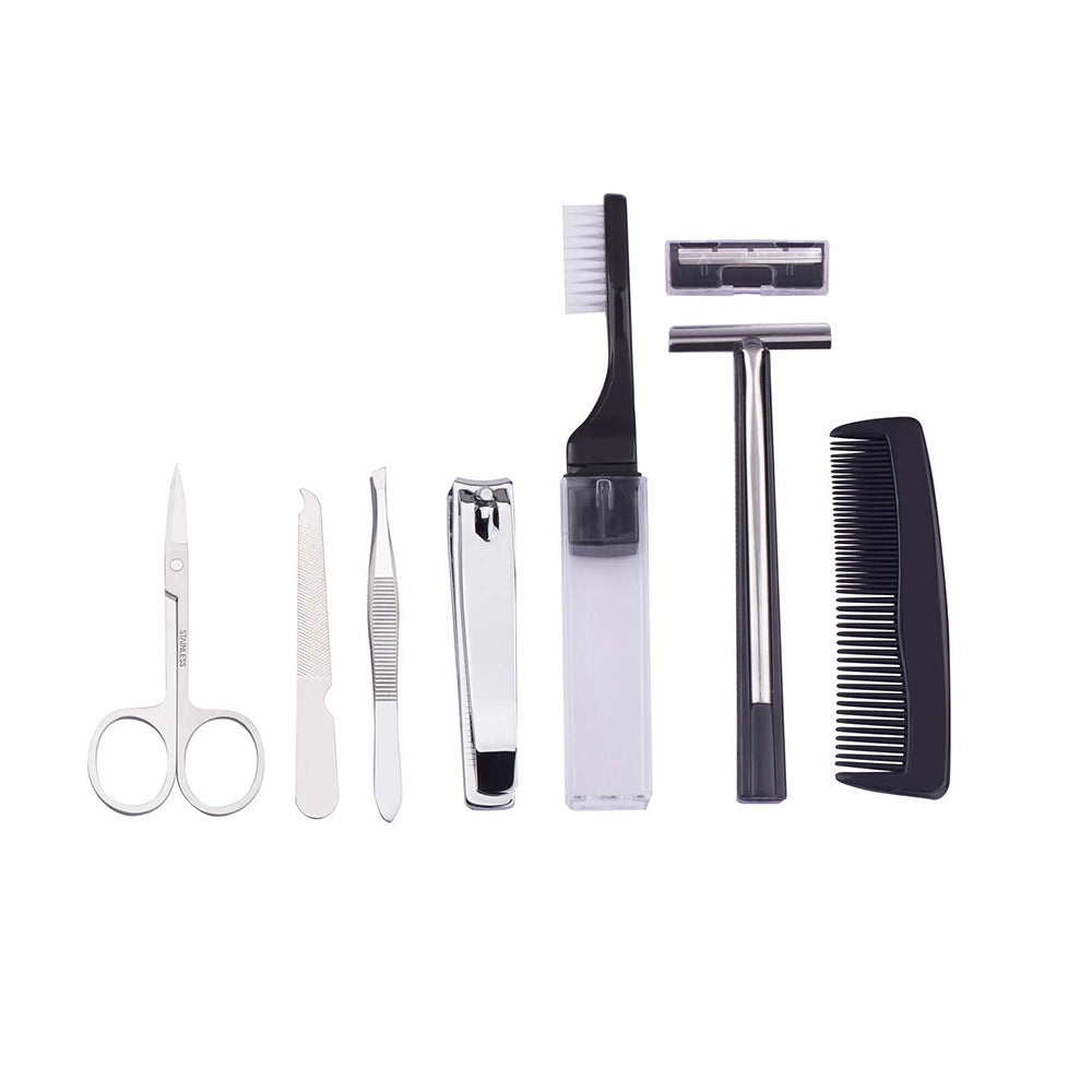 Men's Republic On The Go Portable Toiletry/Overnight Bag With Grooming Set 9pc