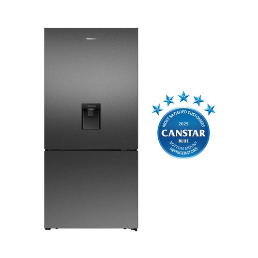 Hisense HRBM500TBW 500L PureFlat Bottom Mount Fridge (Dark Stainless Steel)