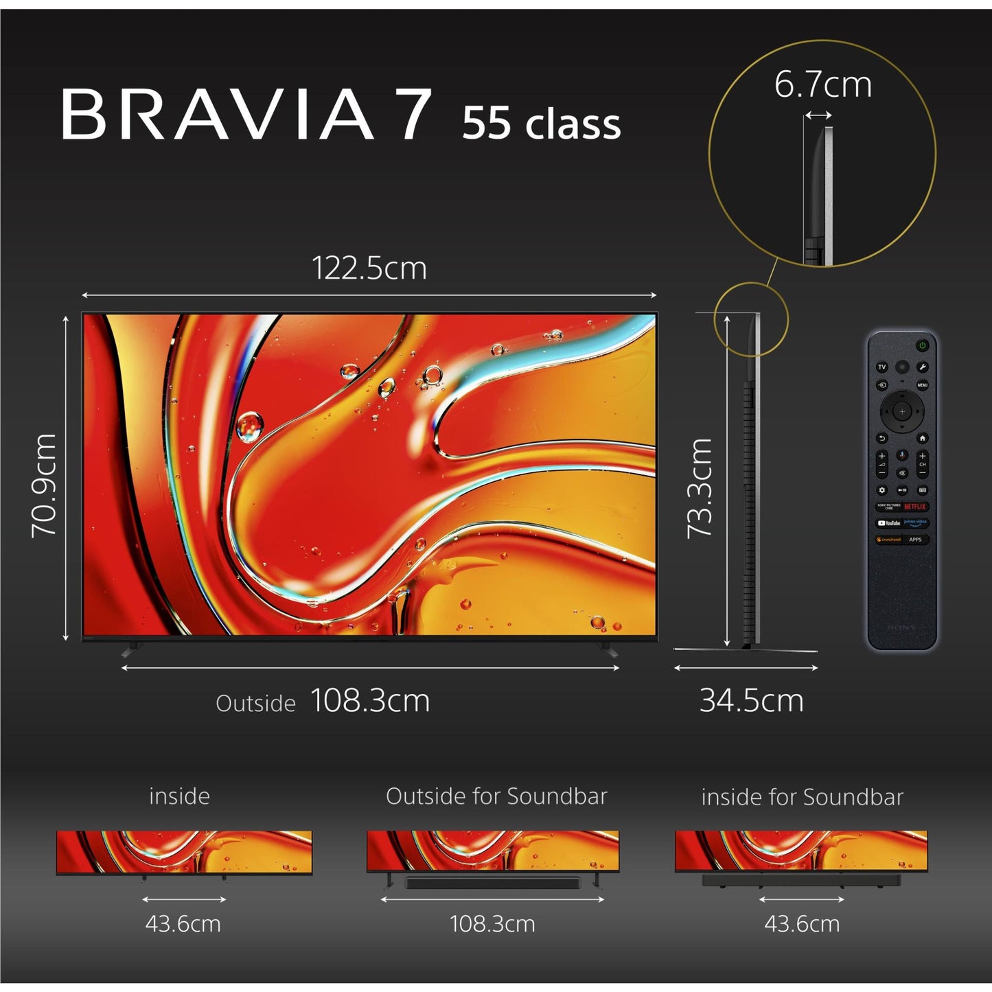 Sony 55" BRAVIA 7 4K HDR Mini LED Google TV