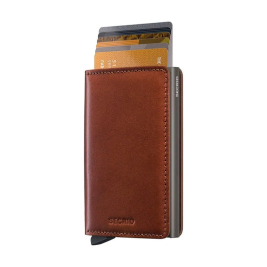 Secrid Slimwallet Compact RFID Travel Men's Wallet w/Card Holder Texano Saddle