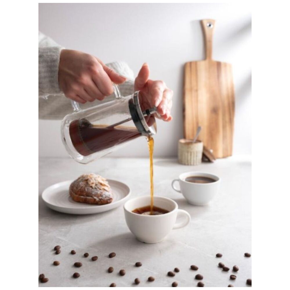 Euroline Double Wall Glass Coffee & Tea Plunger French Press Maker 350ml