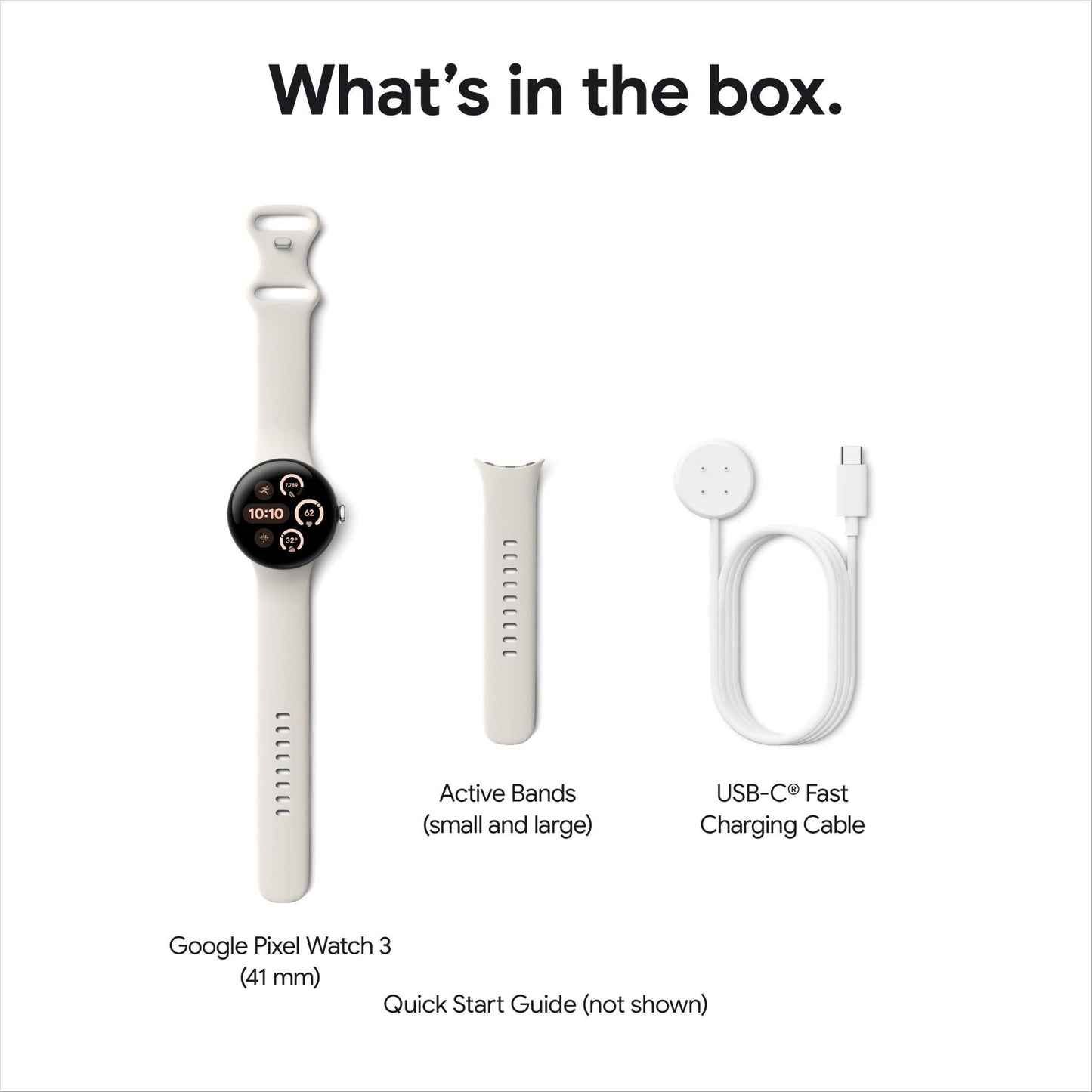 Google Pixel Watch 3 Wi-Fi 41mm ( Matte Black with Obsidian Active Band)