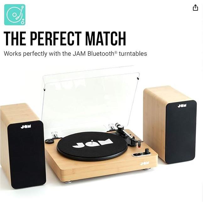 Jam Bluetooth Bookshelf Speakers (Wood)