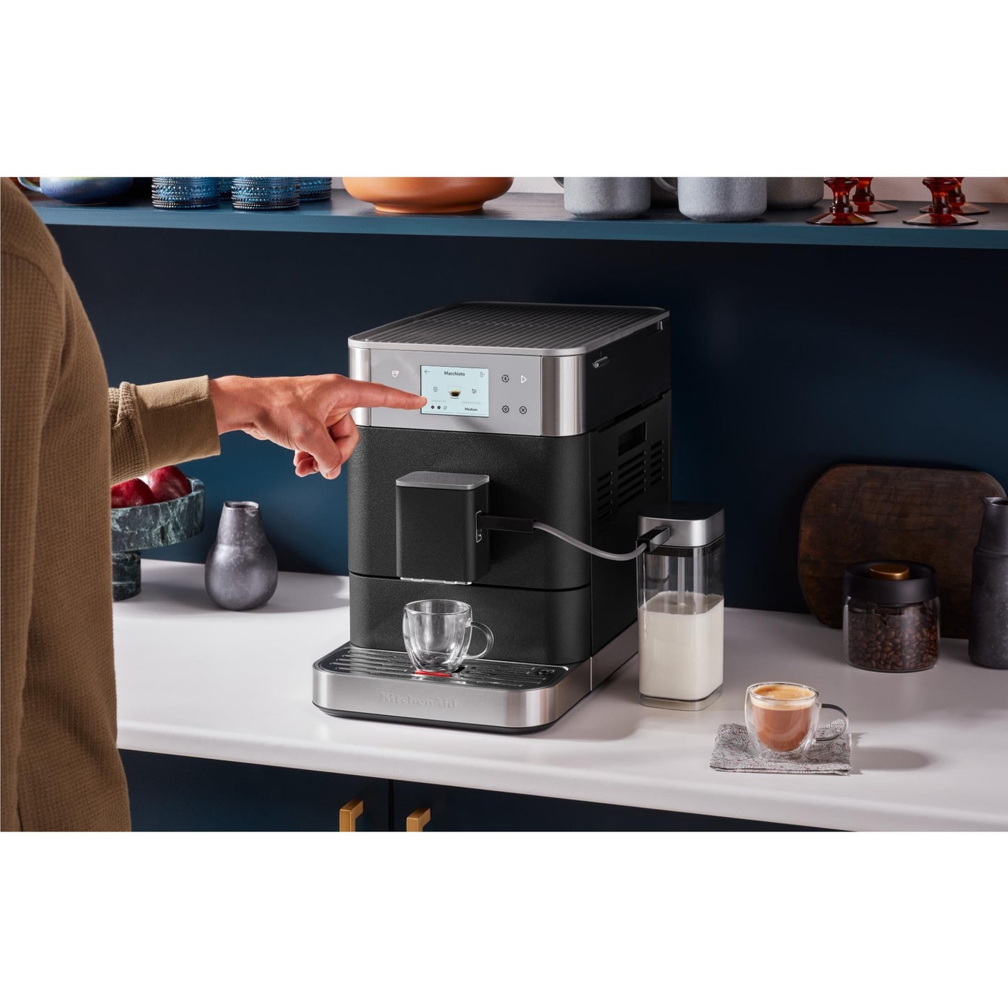 KitchenAid KF7 Fully Automatic Espresso Machine with Milk Container (Cast Iron)