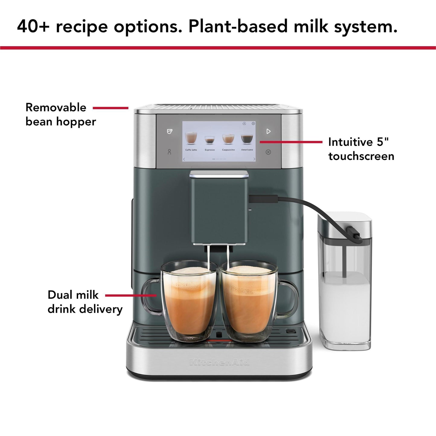 KitchenAid KF8 Fully Automatic Espresso Machine with Milk Container (Juniper)