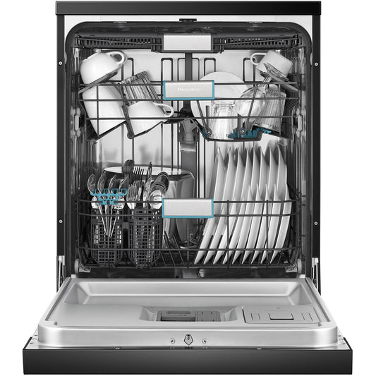 Hisense HSAP16FB 16-Place Setting Freestanding Dishwasher (Black Steel)
