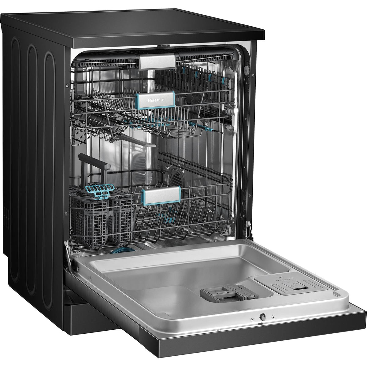 Hisense HSAP16FB 16-Place Setting Freestanding Dishwasher (Black Steel)
