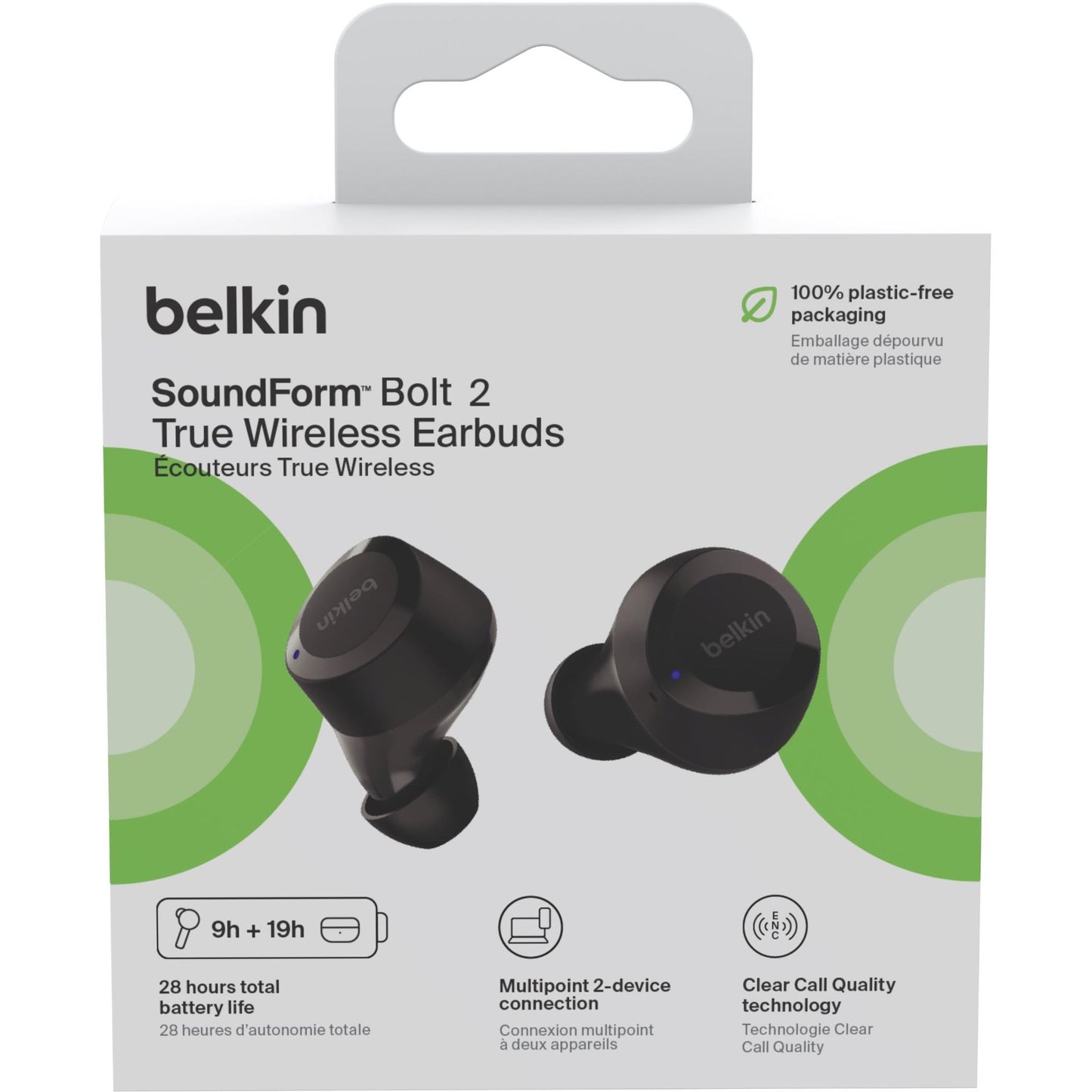 Belkin SoundForm Bolt 2 True Wireless In-Ear Headphones (Black)