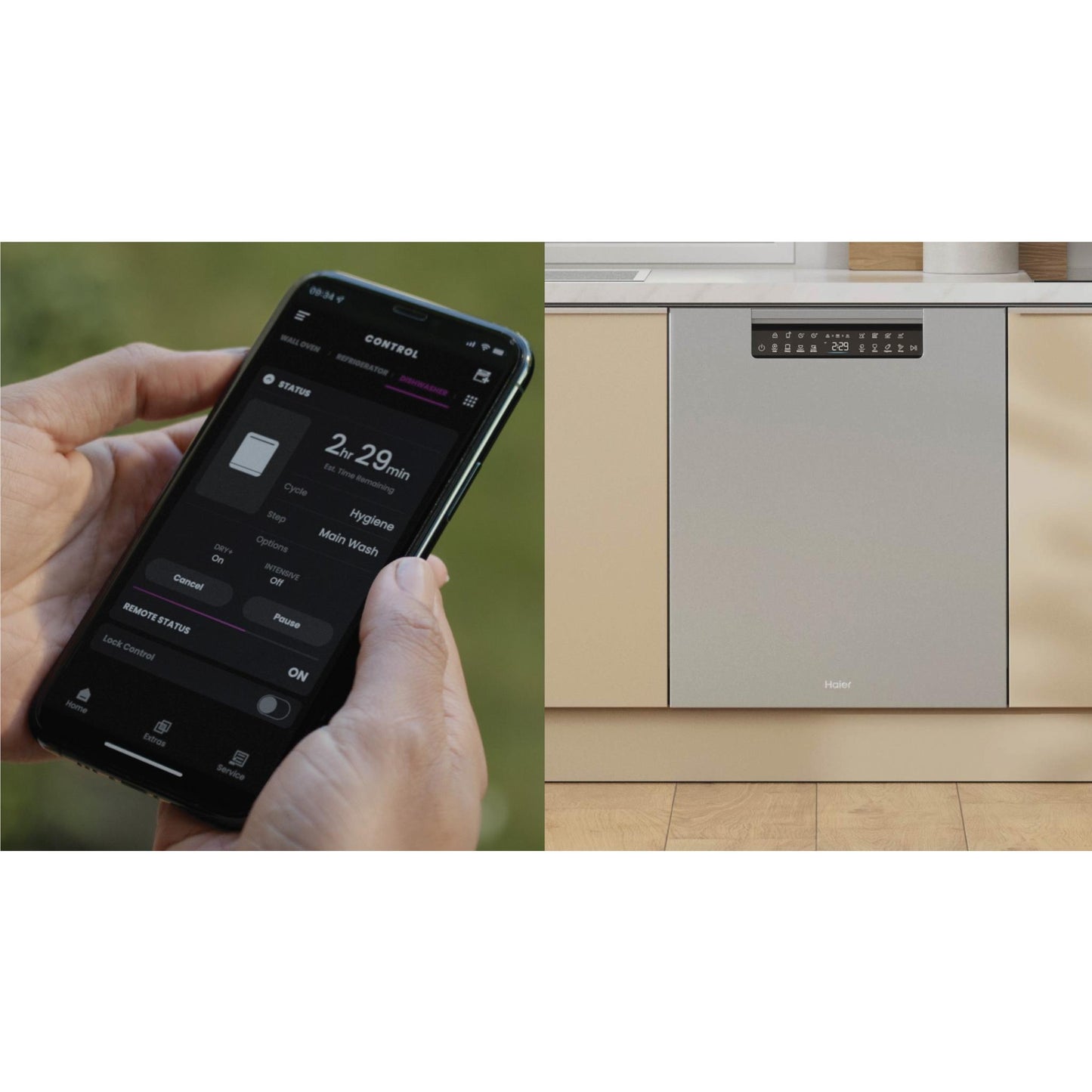 Haier HDW15U3S1 15-Place Setting Built Under Dishwasher (Stainless Steel)