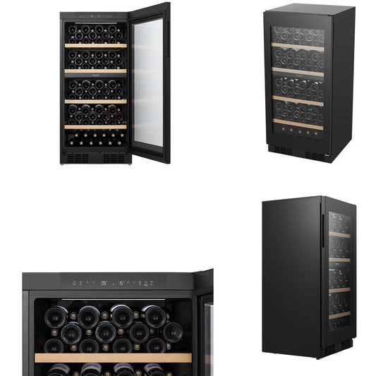 Hisense HRWC108B 108-Botttle Dual-Zone Wine Cabinet