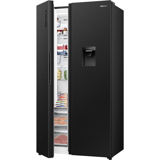 Hisense HRSBS540BW 541L PureFlat Side by Side Refrigerator (Black)