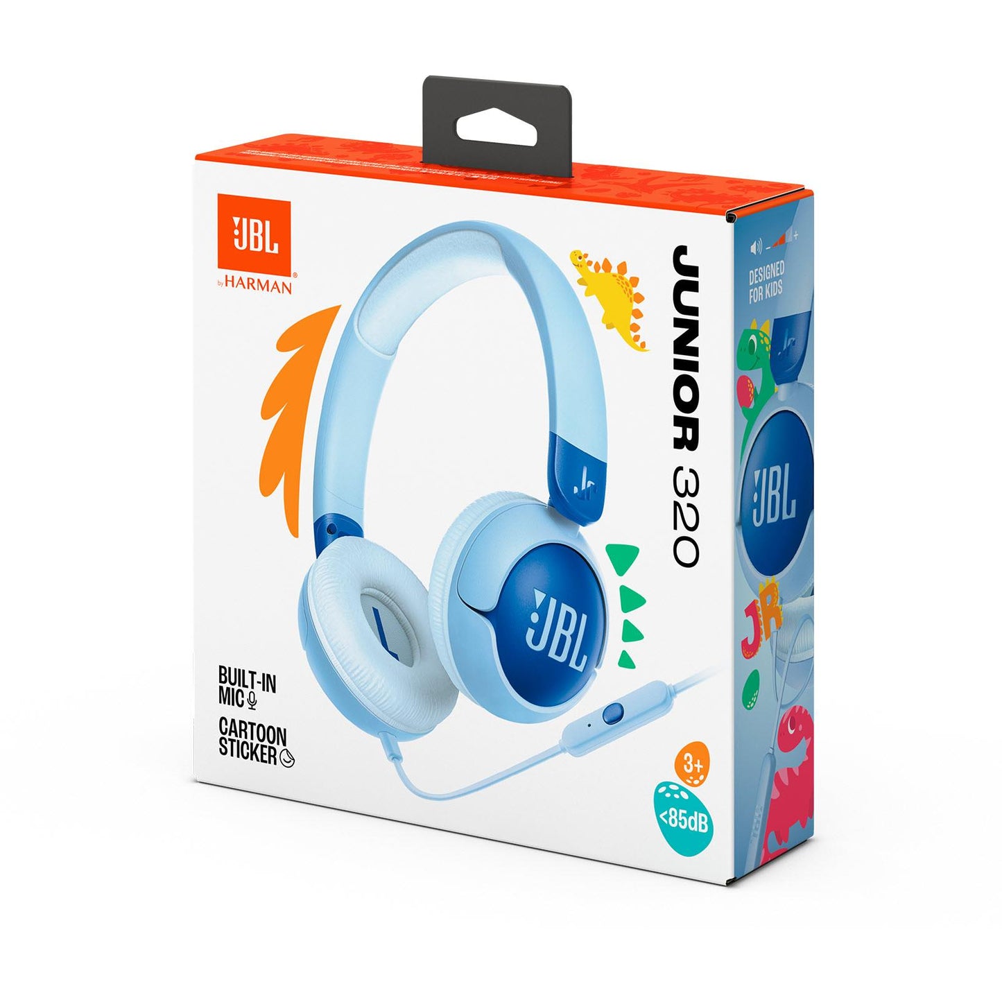 JBL JUNIOR 320 Wired On-Ear Kids Headphones (Blue)